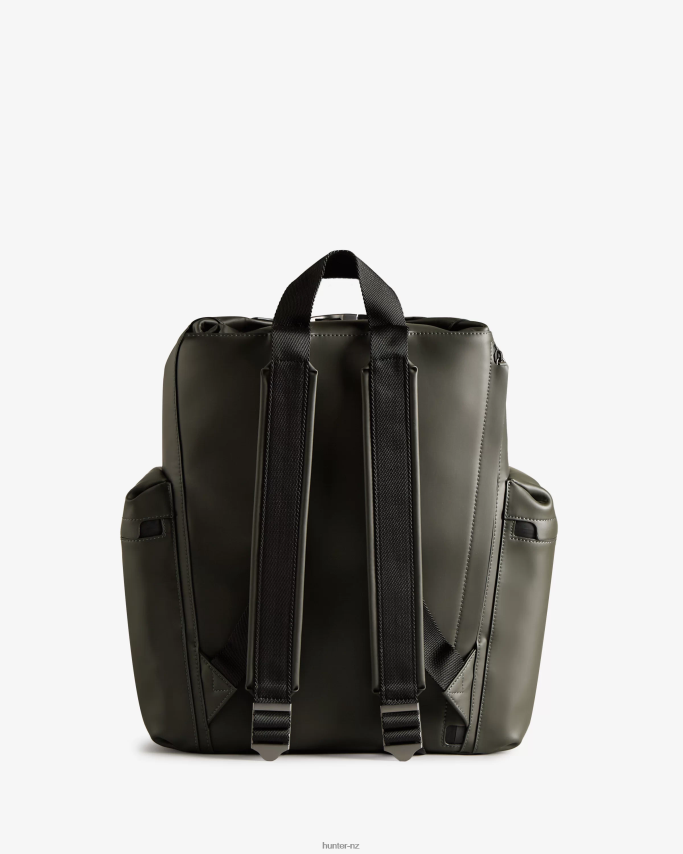 JP0D4D427 Top Clip Backpack - Rubberized Leather Hunter Men