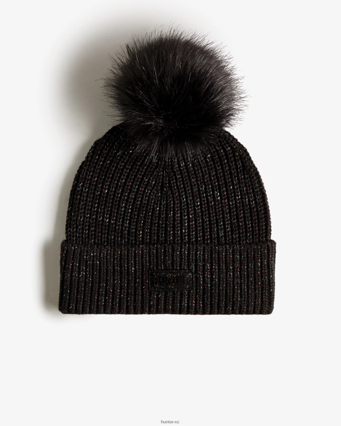 JP0D4D483 Glitter Lurex Pompom Beanie Hunter Men