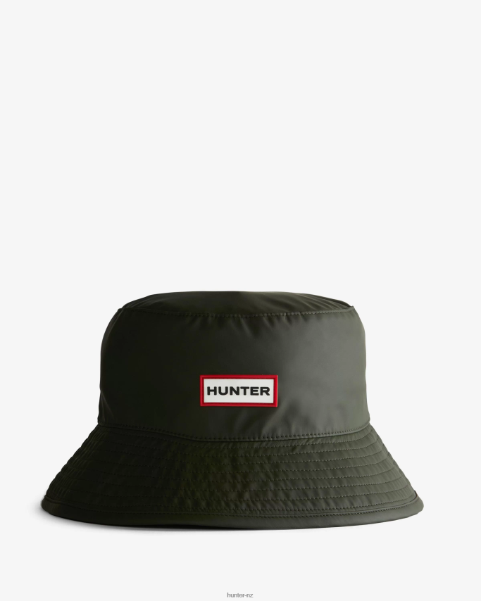 JP0D4D416 Rubberised Rain Bucket Hat Hunter Men