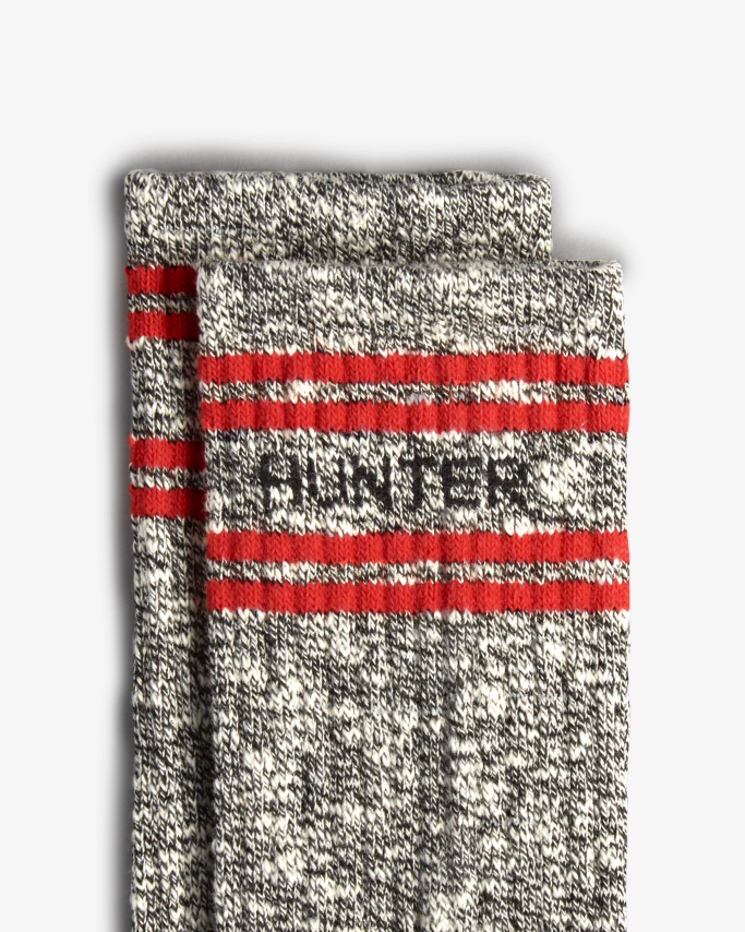 JP0D4D390 Branded College Mouline Tall Socks Hunter Women