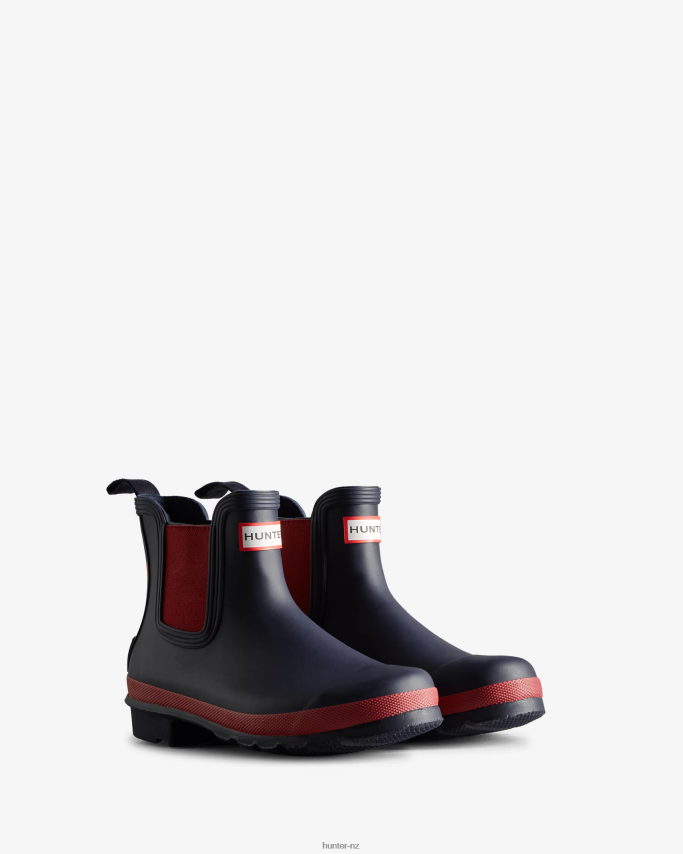 JP0D4D185 Rowing Blazers Zig Zag Chelsea Boots Hunter Women