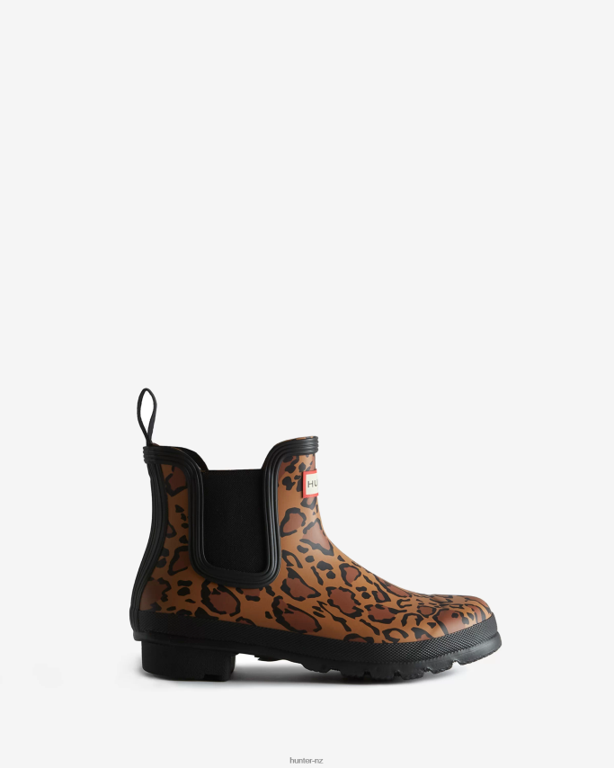 JP0D4D221 Leopard Print Chelsea Boots Hunter Women
