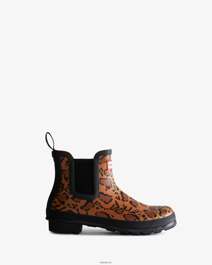 JP0D4D221 Leopard Print Chelsea Boots Hunter Women