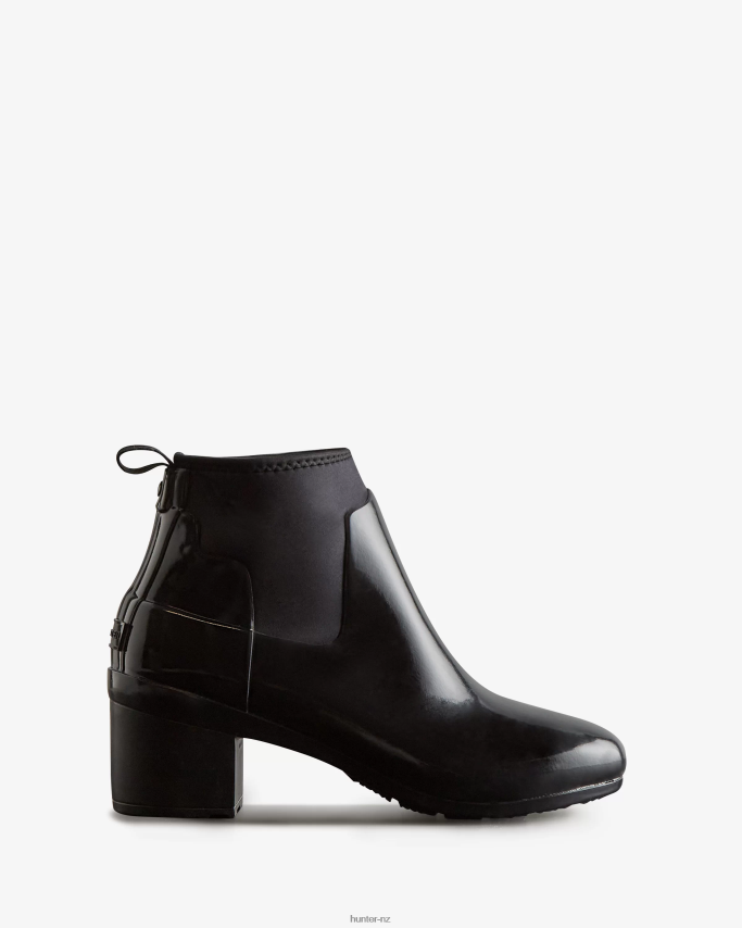 JP0D4D296 Refined Slim Fit Gloss Mid Heel Boots Hunter Women