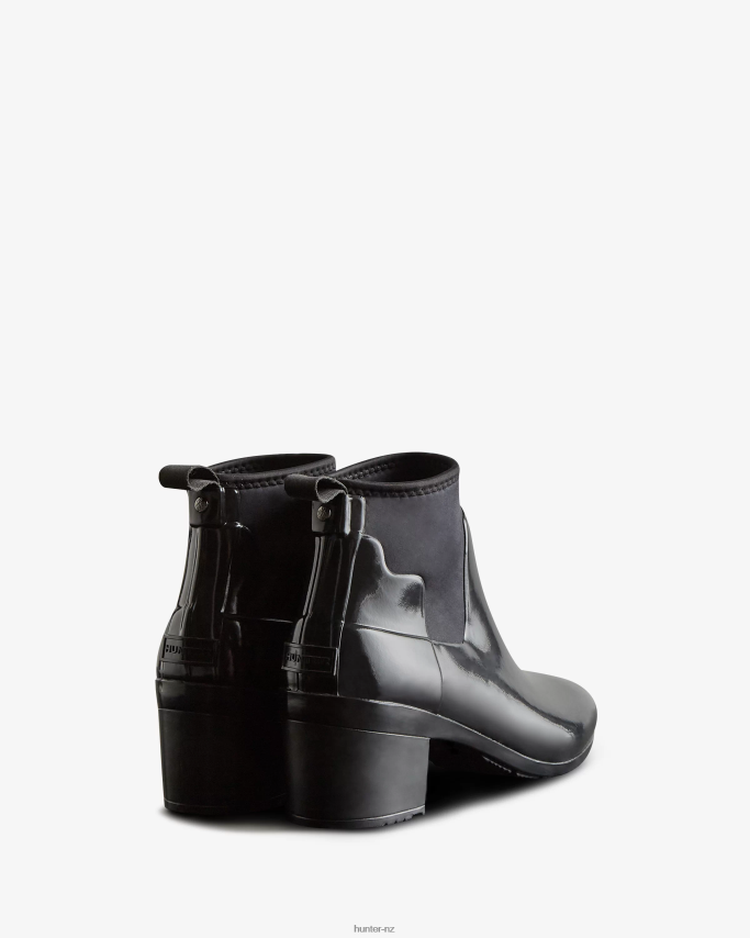 JP0D4D296 Refined Slim Fit Gloss Mid Heel Boots Hunter Women