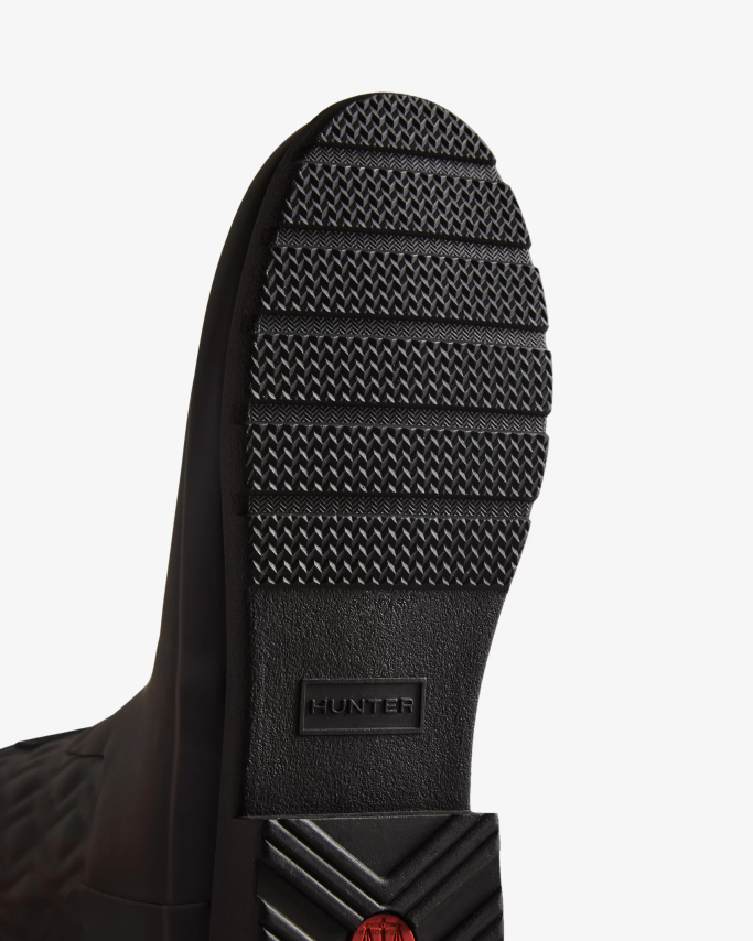 JP0D4D127 Refined Slim Fit Vertical Quilted Short Rain Boots Hunter Women