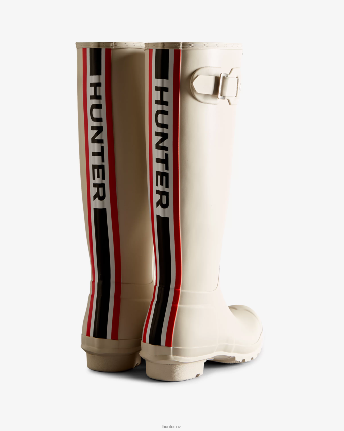 JP0D4D14 Tri-Colour Logo Backstrap Tall Rain Boots Hunter Women