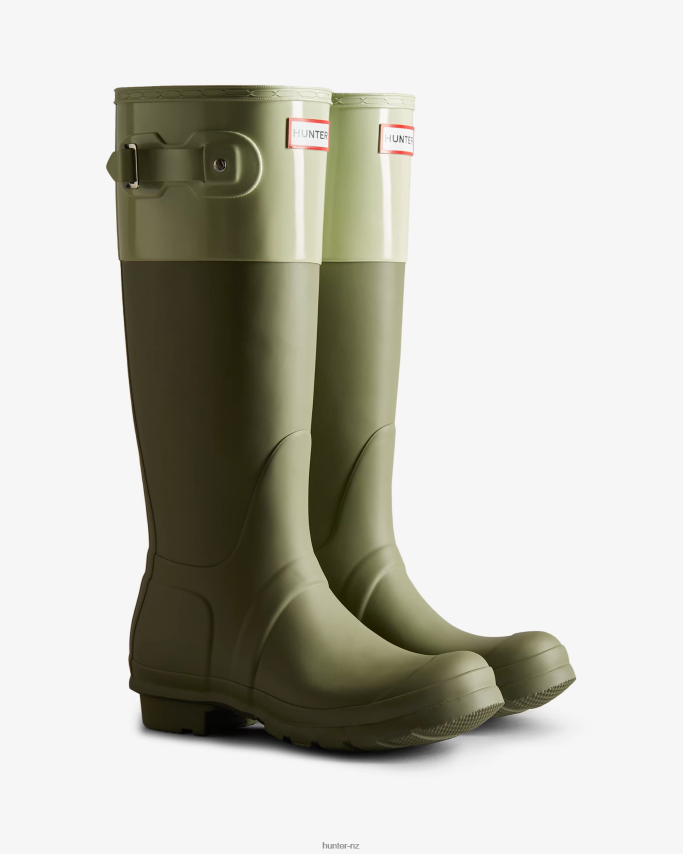 JP0D4D169 Colour Block Tall Rain Boots Hunter Women