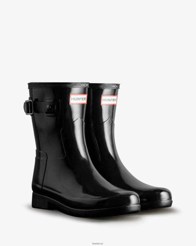 JP0D4D178 Refined Slim Fit Short Gloss Rain Boot Hunter Women