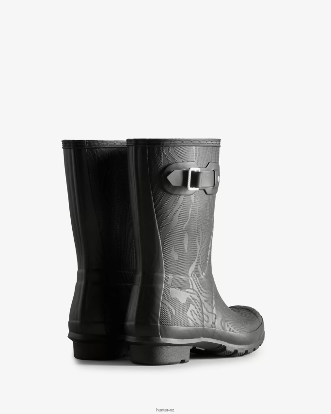 JP0D4D182 Erosion Texture Short Rain Boots Hunter Women