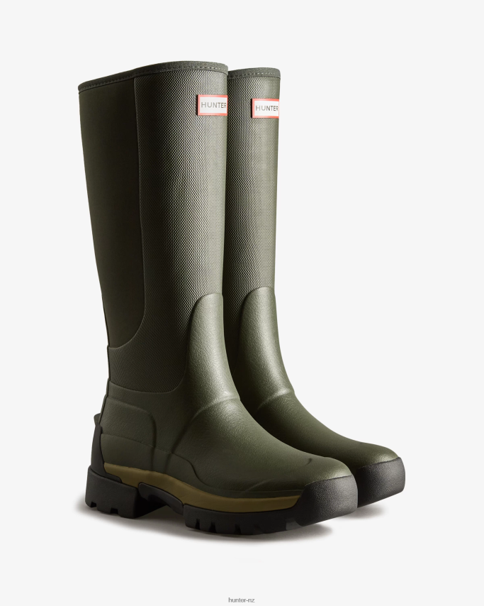 JP0D4D193 Balmoral Field Hybrid Tall Rain Boots Hunter Women