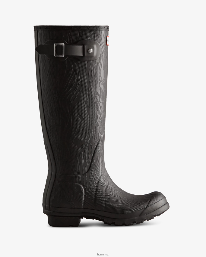 JP0D4D198 Erosion Texture Tall Rain Boots Hunter Women