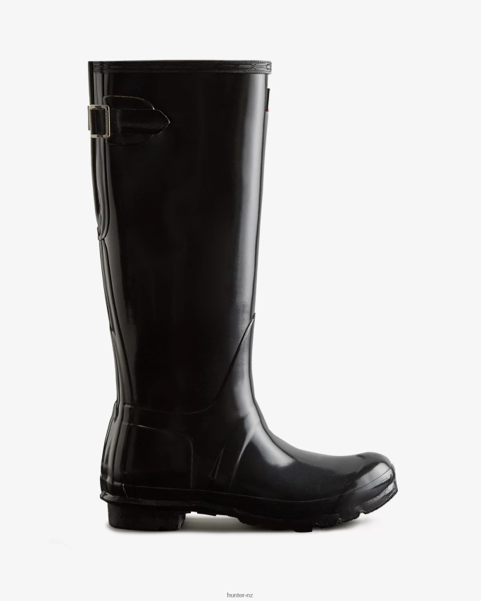 JP0D4D62 Tall Back Adjustable Gloss Rain Boots Hunter Women