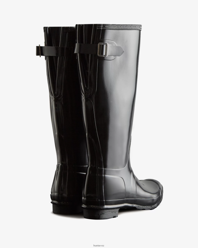 JP0D4D62 Tall Back Adjustable Gloss Rain Boots Hunter Women