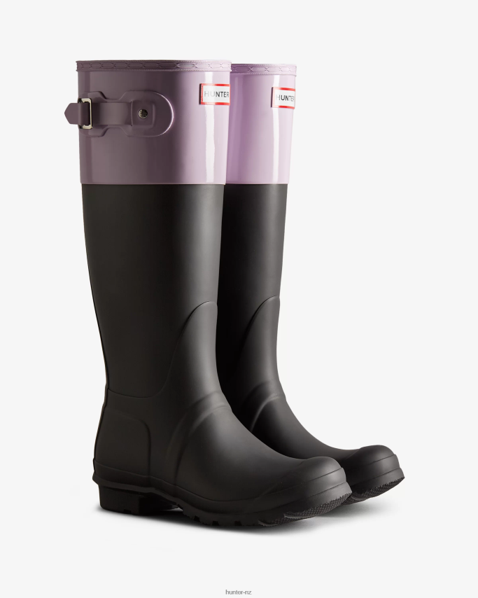 JP0D4D71 Colour Block Tall Rain Boots Hunter Women