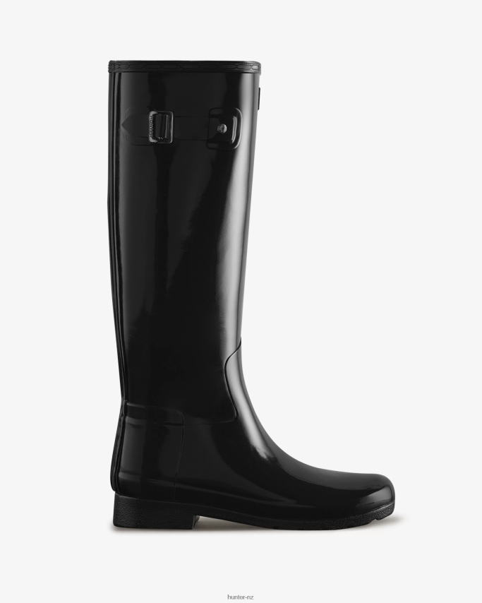 JP0D4D97 Refined Slim Fit Tall Gloss Rain Boots Hunter Women