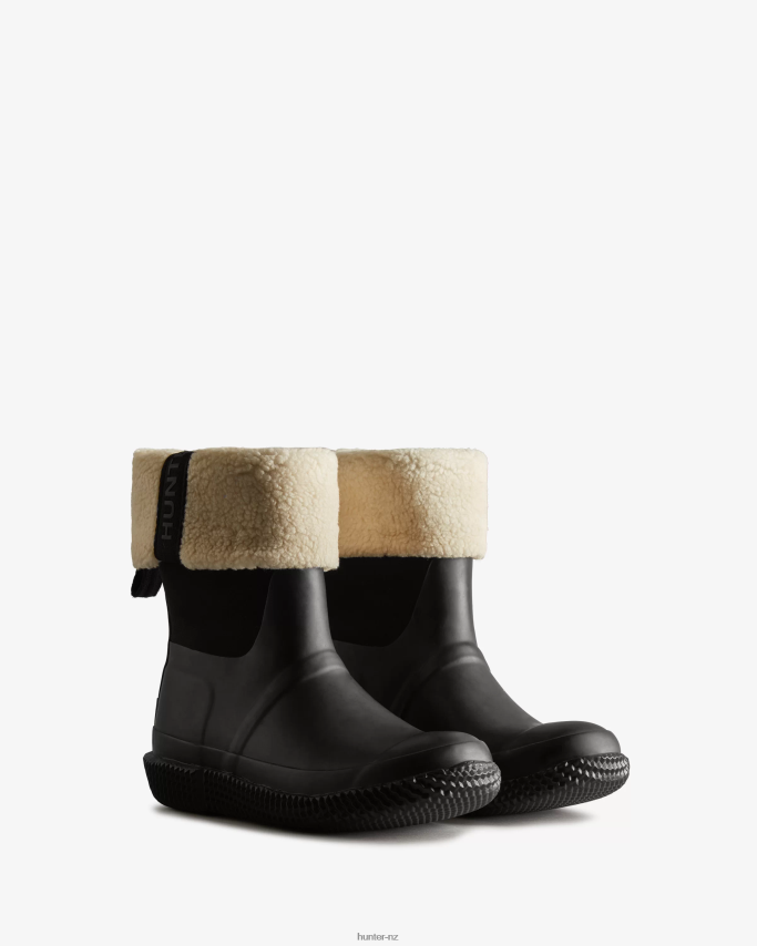 JP0D4D300 Insulated Roll Top Webbing Vegan Shearling Boots Hunter Women