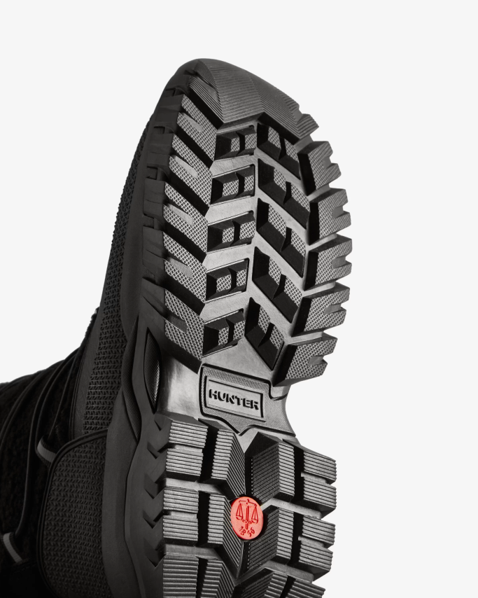 JP0D4D206 Wanderer Vegan Shearling Insulated Short Snow Boots Hunter Women