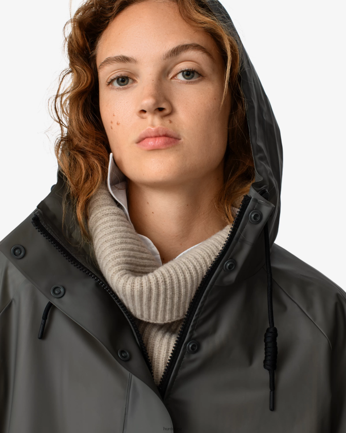 JP0D4D350 Play Transparent Vinyl Waterproof Parka Hunter Women