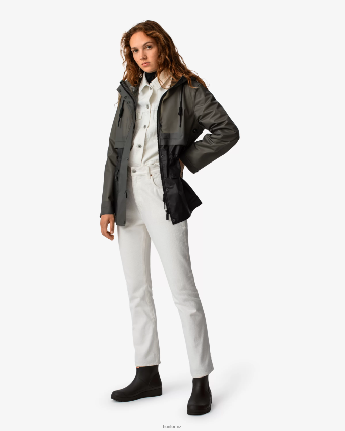 JP0D4D352 Play Transparent Vinyl Waterproof Jacket Hunter Women