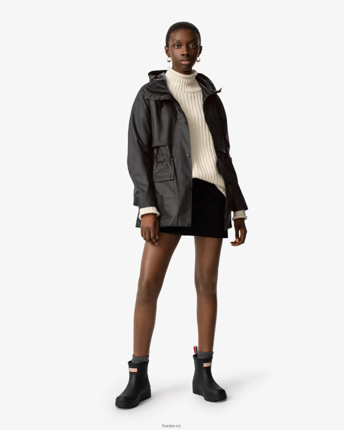 JP0D4D353 Play Transparent Vinyl Waterproof Jacket Hunter Women