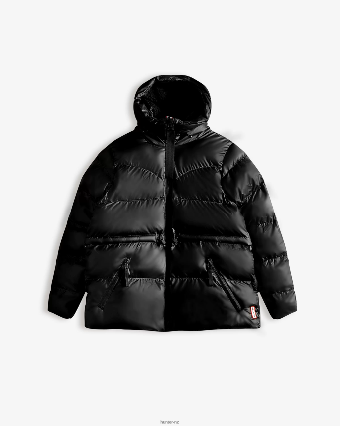 JP0D4D356 Insulated Rubberized A-Line Puffer Jacket Hunter Women