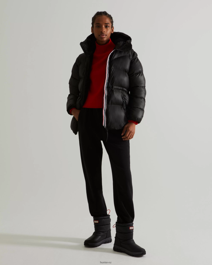 JP0D4D356 Insulated Rubberized A-Line Puffer Jacket Hunter Women