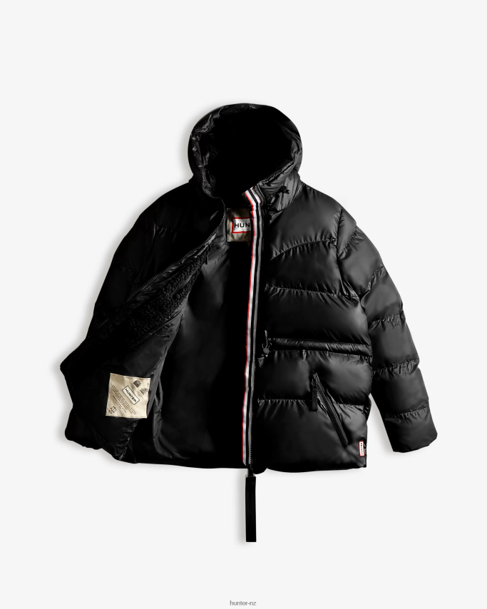 JP0D4D356 Insulated Rubberized A-Line Puffer Jacket Hunter Women