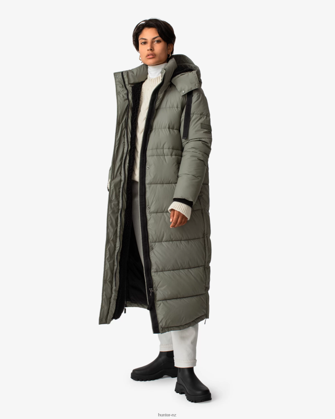 JP0D4D364 Intrepid Insulated Long Puffer Coat Hunter Women