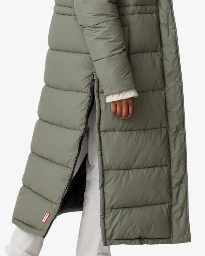 JP0D4D364 Intrepid Insulated Long Puffer Coat Hunter Women