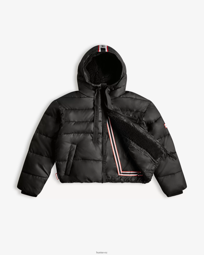 JP0D4D366 Intrepid Insulated Webbing Short Puffer Jacket Hunter Women