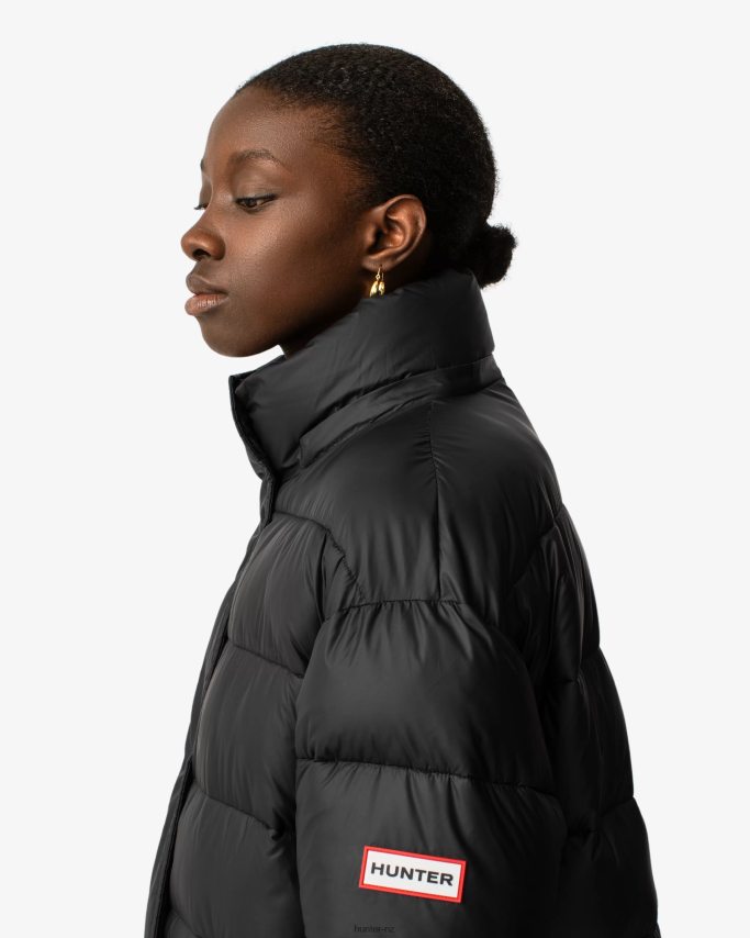 JP0D4D367 Intrepid Insulated Webbing Long Puffer Coat Hunter Women