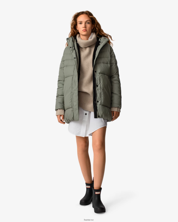 JP0D4D371 Intrepid Insulated Mid Puffer Jacket Hunter Women