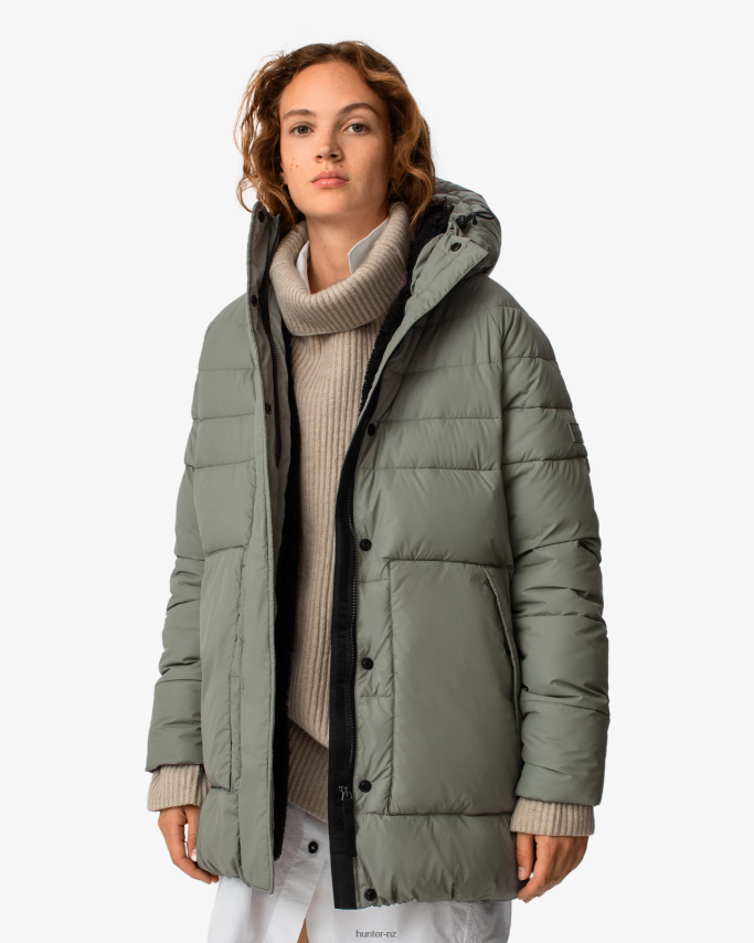 JP0D4D371 Intrepid Insulated Mid Puffer Jacket Hunter Women