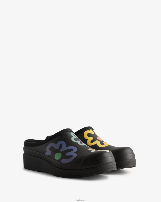 JP0D4D116 PLAY Flower Pop Print Clogs Hunter Women