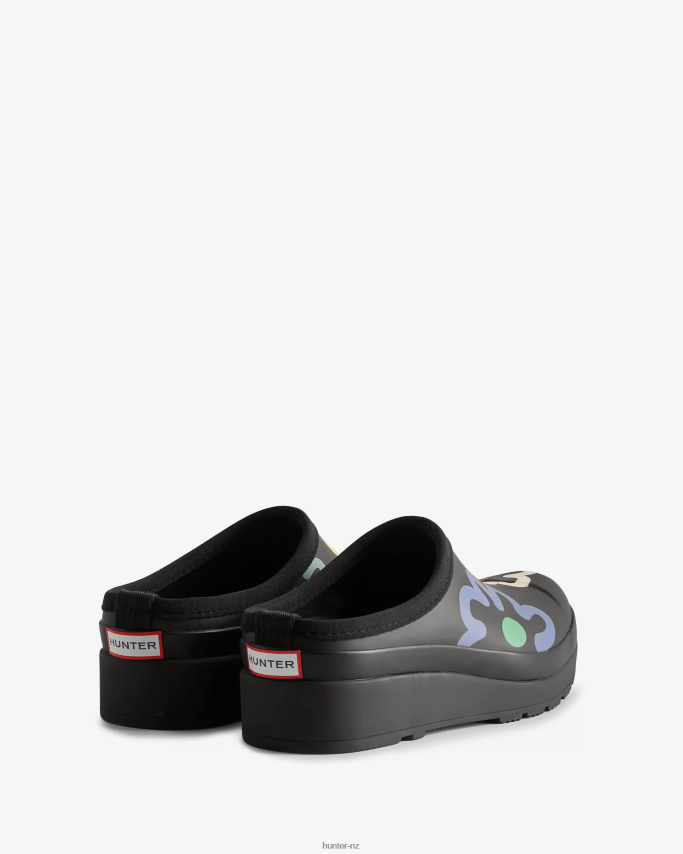 JP0D4D116 PLAY Flower Pop Print Clogs Hunter Women