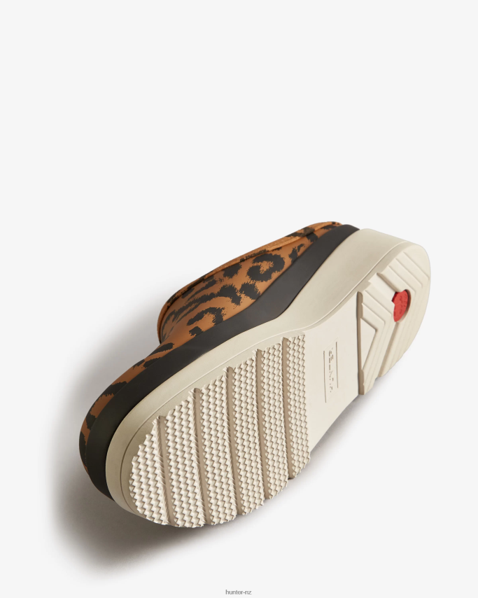 JP0D4D201 Play Hybrid Leopard Print Clogs Hunter Women