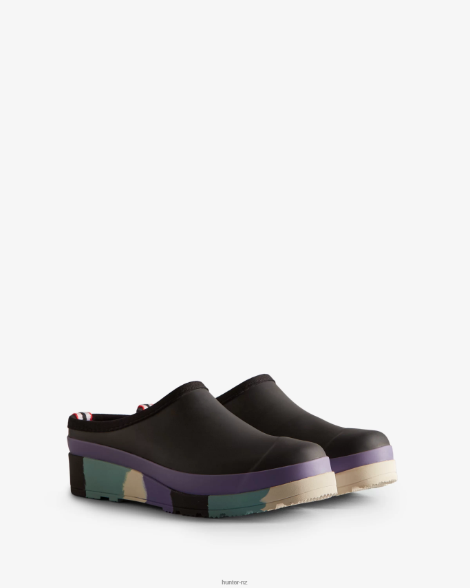 JP0D4D249 PLAY Striped Sole Clogs Hunter Women