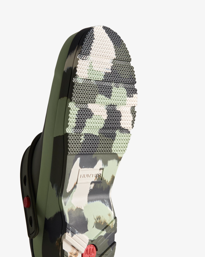 JP0D4D252 Play Colour Splash Sole Strap Clogs Hunter Women