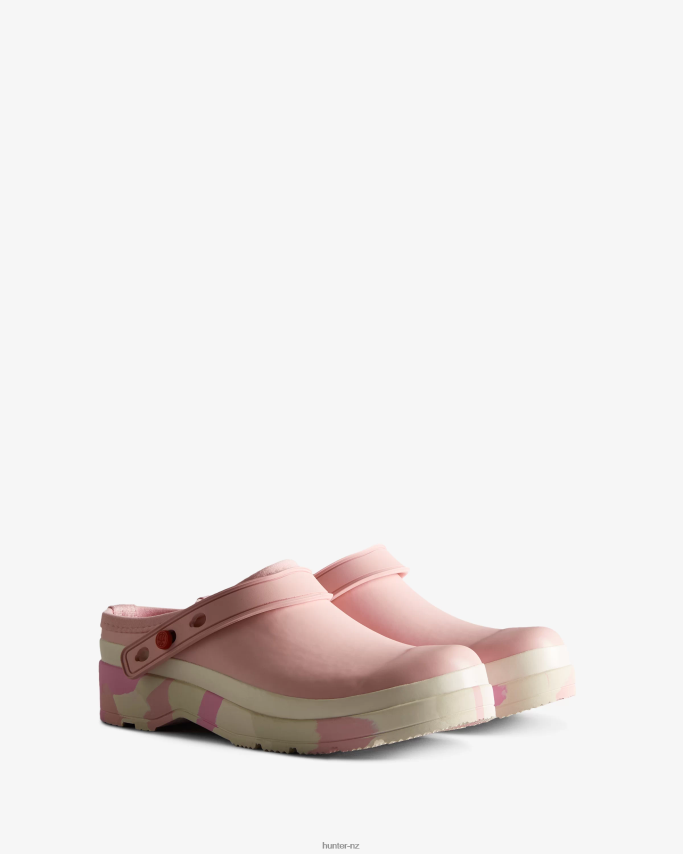 JP0D4D253 Play Colour Splash Sole Strap Clogs Hunter Women