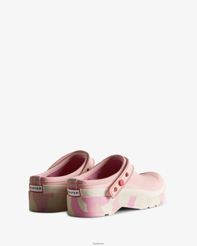 JP0D4D253 Play Colour Splash Sole Strap Clogs Hunter Women