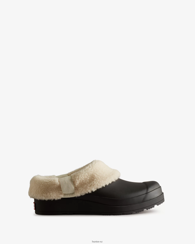 JP0D4D258 Play Vegan Shearling Insulated Clogs Hunter Women