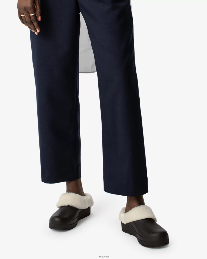 JP0D4D258 Play Vegan Shearling Insulated Clogs Hunter Women