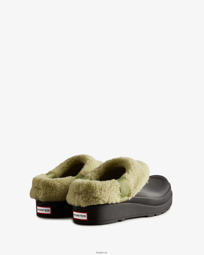 JP0D4D260 Play Vegan Shearling Insulated Clogs Hunter Women