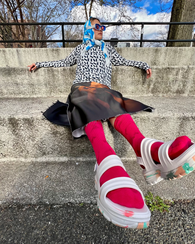 JP0D4D244 BLOOM Marble Sandal Hunter Women