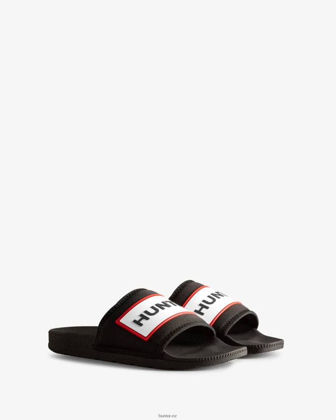 JP0D4D105 Neoprene Logo Slides Hunter Women