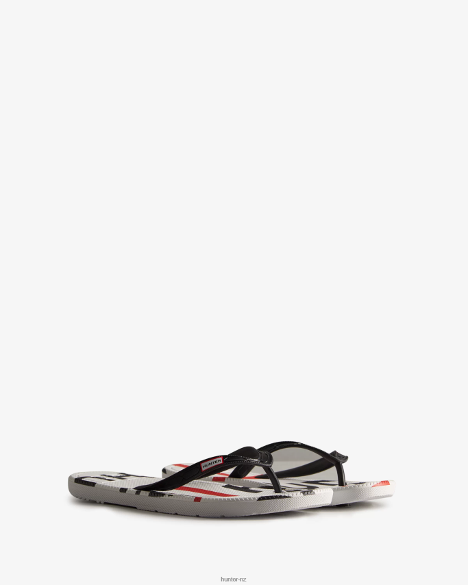 JP0D4D283 Exploded Logo Flip Flops Hunter Women